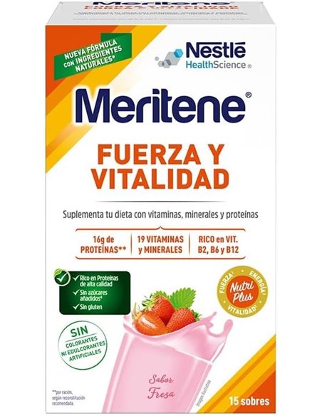 Meritene Batido Fresa 15Sbrs. de Meritene