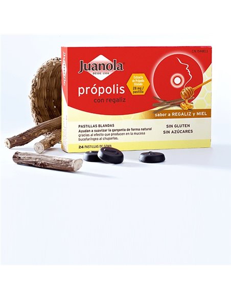 Juanola Pastillas Propolis Regaliz-Miel 24Ud. de Juanola