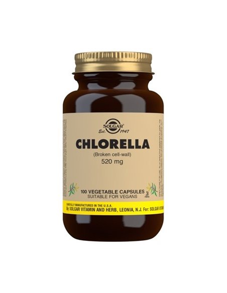 Clorella 520 mg  100 cápsulas vegetales Solgar