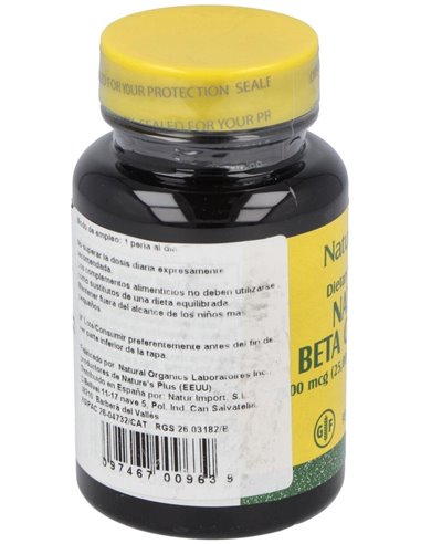 Natural Betacaroteno 90Perlas de Natures Plus
