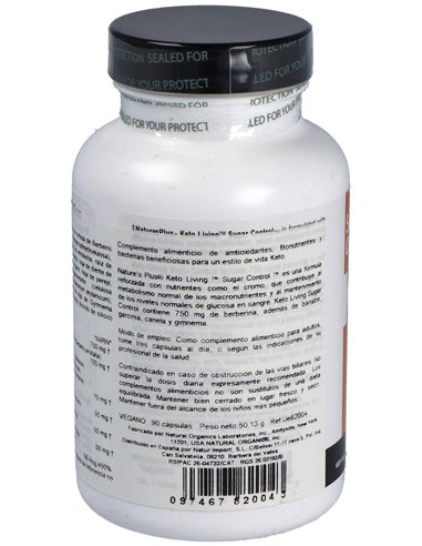 Keto Living Sugar Control 90Cap. de Natures Plus