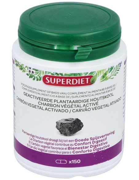 Carbon Vegetal Activado 150Cap. Agbio de Superdiet