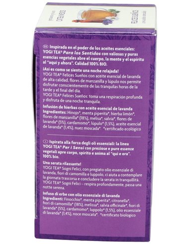 Yogi Tea Felices Sueños Para Los Sentidos 17Inf. de Yogi Tea