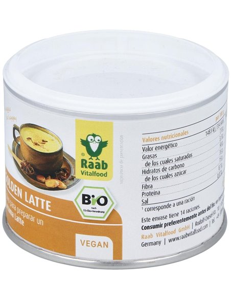 Cúrcuma bebida polvo Golden Latte, 70g de Raab Vitalfood