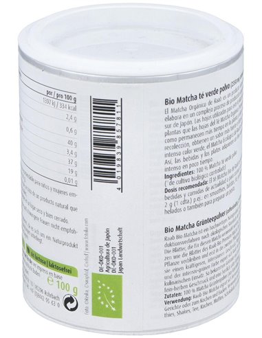 Té verde Matcha Bio cocina, 100g de Raab Vitalfood