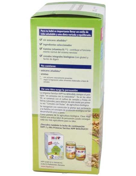 Papilla Multicereales 6Meses 400Gr. Bio S/A de Hipp