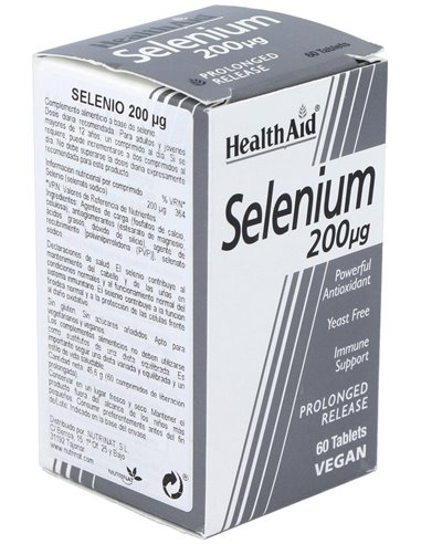 Selenium 200Mcg. 60Comp. Health Aid de Health Aid