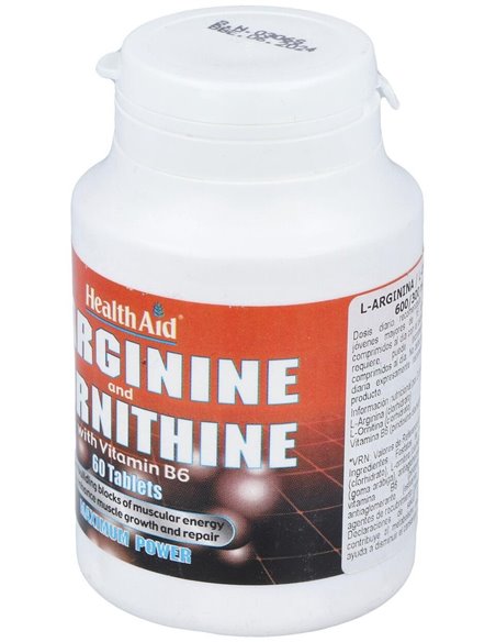 L-Arginina Y L-Ornitine 60Comp. Health Aid de Health Aid