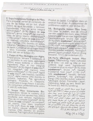 Sopa De Miso Y Algas (4X10G) de Clearspring
