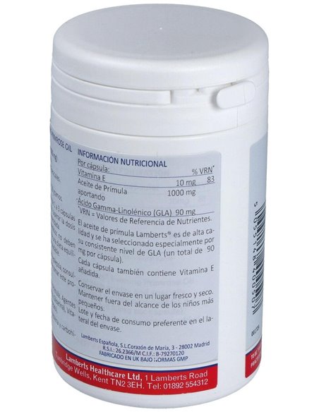 Aceite de Prímula 1000 mg 90 Caps. de Lamberts