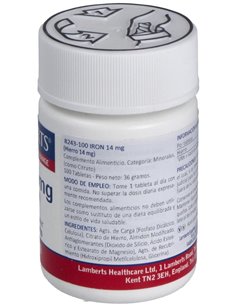 Hierro 14 mg (Como citrato) de Lamberts