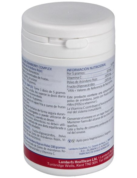 Complejo de Arándano con FOS y Vitamina C en Polvo de Lamberts