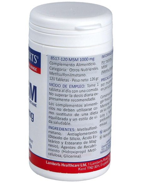 MSM 1000 mg de Lamberts