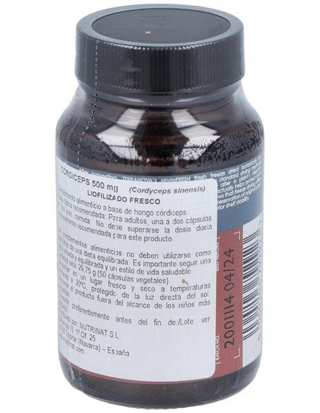 Córdiceps 500 Mg (Cordyceps Sinensis)  50 Vcáps de Terranova