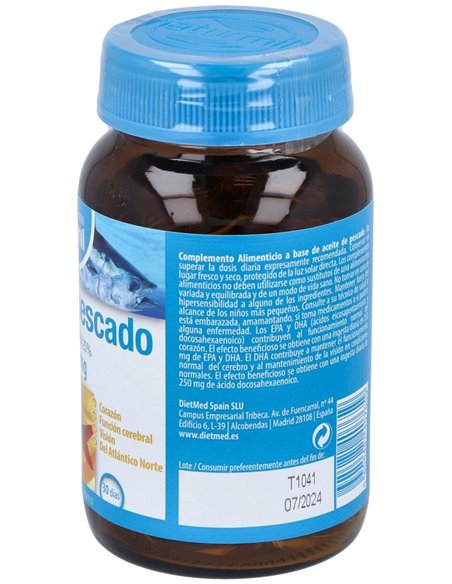 Aceite De Pescado Omega 3 1000Mg. 35/25 60Perlas de Dietmed