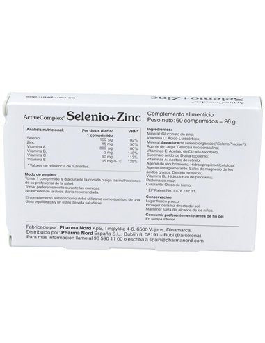 Activecomplex Selenio+Zinc 60Comp. de Pharma Nord