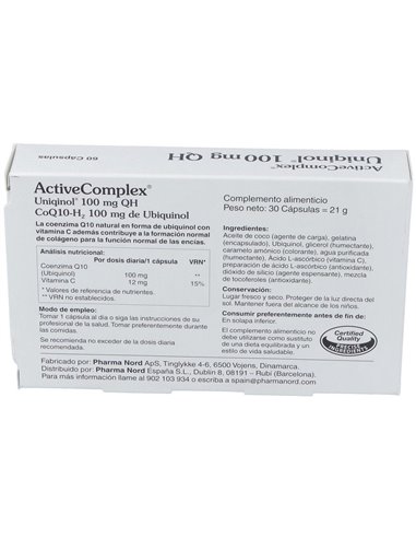 Activecomplex Q10 Ubiqinol 60Cap. de Pharma Nord