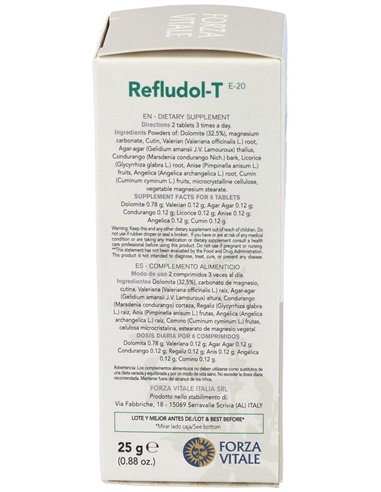 Refludol (Dolomite Composta) 25Gr.Comprimidos de Forza Vitale