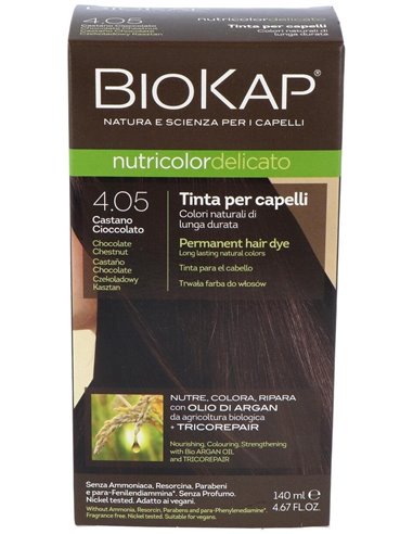 Tinte Castaño Chocolate  140Ml. 4.05 Delicato de Biokap