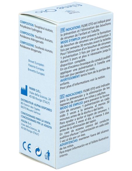 Filme Oto Auricular Detersion Del Oido Spray 20Ml. de Hulka