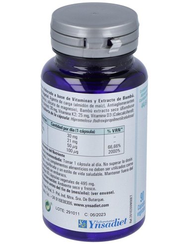 Vitamina D3 + K2 + Silic. Org. 90 Comp de Ynsadiet