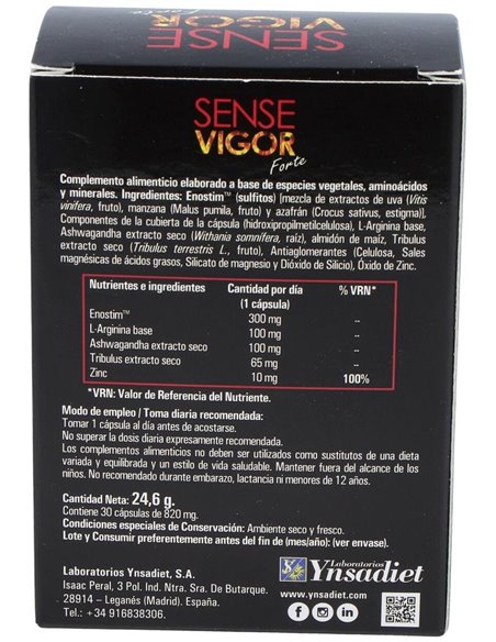 Sense Vigor Forte  30 Caps. V de Ynsadiet