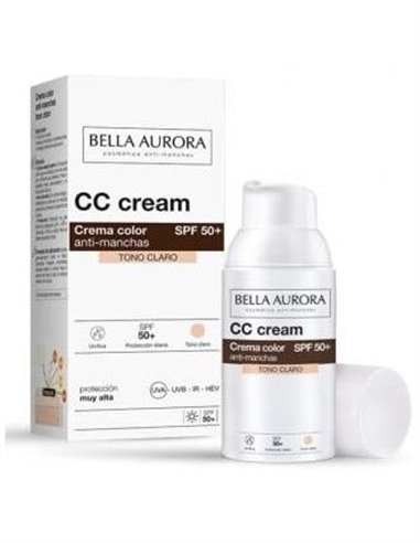 Cc Cream Spf 50+ Tono Claro 30Ml. de Bella Aurora