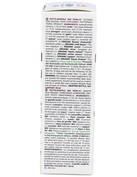 Phytobiopole Mix 9 Para-St 50Ml Bio de Intersa