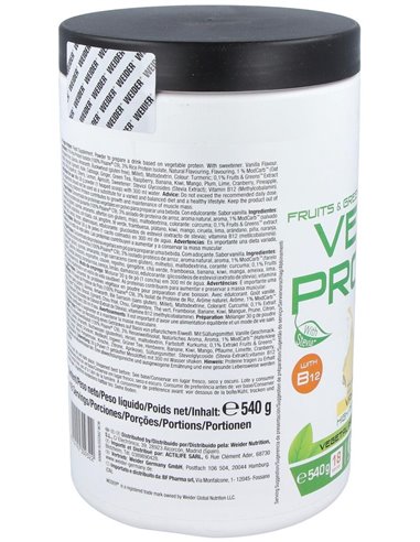 Weider Vegan Protein Vainilla 540Gr. de Weider