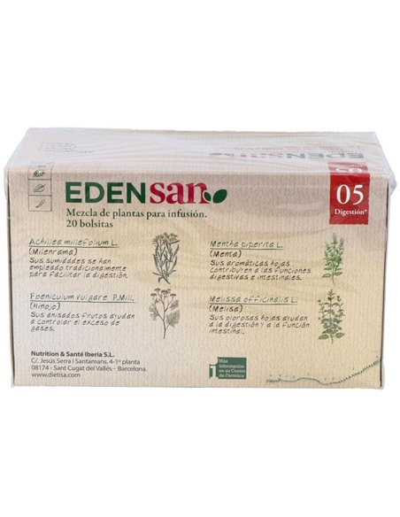 Edensan  Digestión 05  Envase 20 Filtros(20 Infusiones) de Edensan®