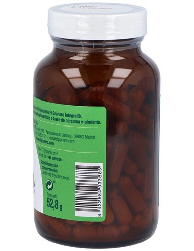 Curcuma Y Pimienta Bio 120Cap. de El Granero
