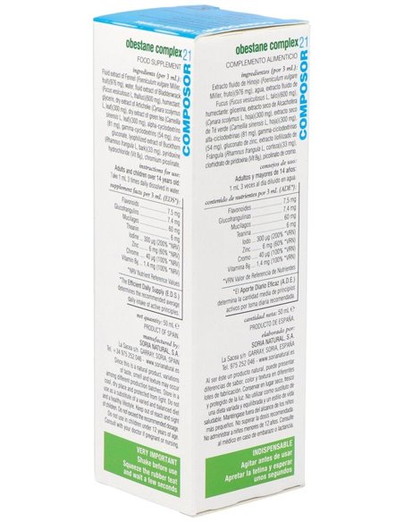 Composor 21 Obestane Complex Xxi 50Ml. de Soria Natural