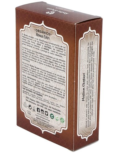 Henna Polvo Castaño Medio 100Gr. Eco de Radhe Shyam
