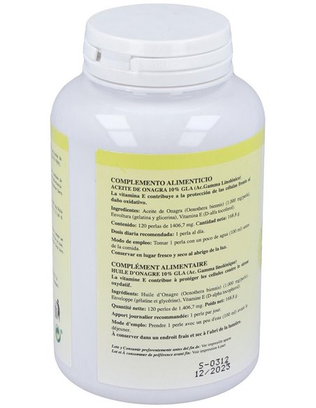 Onagrapol 1000 (Aceite de Onagra) 120 Perlas 1.460 Mg de Plantapol