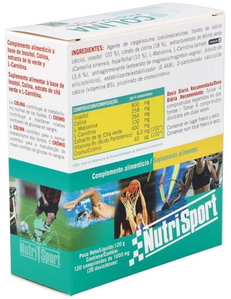 Colina Inositol Plus + Te Verde 120Comp. de Nutrisport