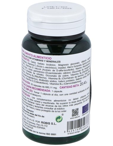Multivitaminico Mineral 30Caps. de Robis