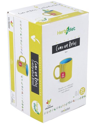 Herbodiet Como Un Reloj Envase de 20 bolsitas filtro de 1,5 g. de Novadiet