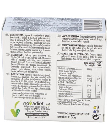 Estresal Envase de 60 cápsulas blandas. de Novadiet