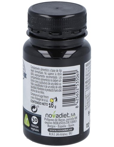 Ajo Negro Fermentado Envase de 30 cápsulas vegetales. de Novadiet