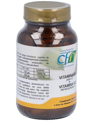 Vitamina D3+K2 60Cap. de Cfn