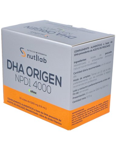 Dha Origen Npd1 4000 30Viales de Nutilab