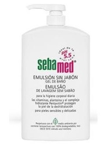 Emulsion Sin Jabon Gel De Baño 1L. de Sebamed