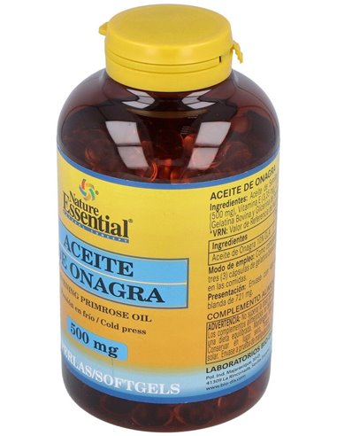 Aceite De Onagra 500Mg. (10% Gla) 400Perlas de Nature Essential