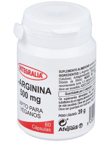 L-Arginina 500Mg. 60Cap. de Integralia