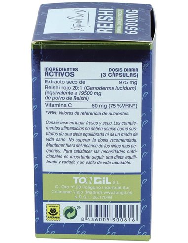 Reishi 6500Mg. 60Cap. Estado Puro de Tongil