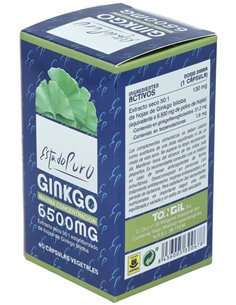 Ginkgo 6500Mg. 40Cap. Estado Puro de Tongil