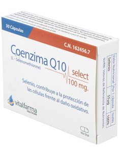 Coenzima Q10 Select 100Miligramos 30 Cápsulas  Vitalfarma