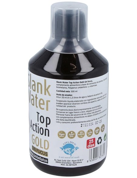 Slank Water Top Action Gold 500 Ml Sin Fucus de Reddir