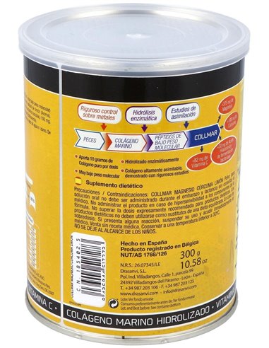 Collmar Magnesio + Curcuma Sabor Limon 300Gr. de Drasanvi