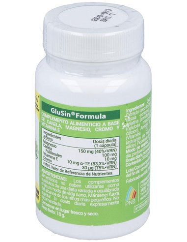 Glusin (Canela + Magnesio) 600Mg. 30Cap. de Polaris